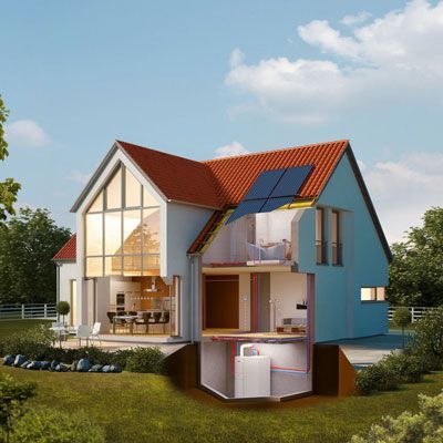 Bild: Junkers | Gasbrennwert-Hybridsystem mit Solarthermie-Unterstützung