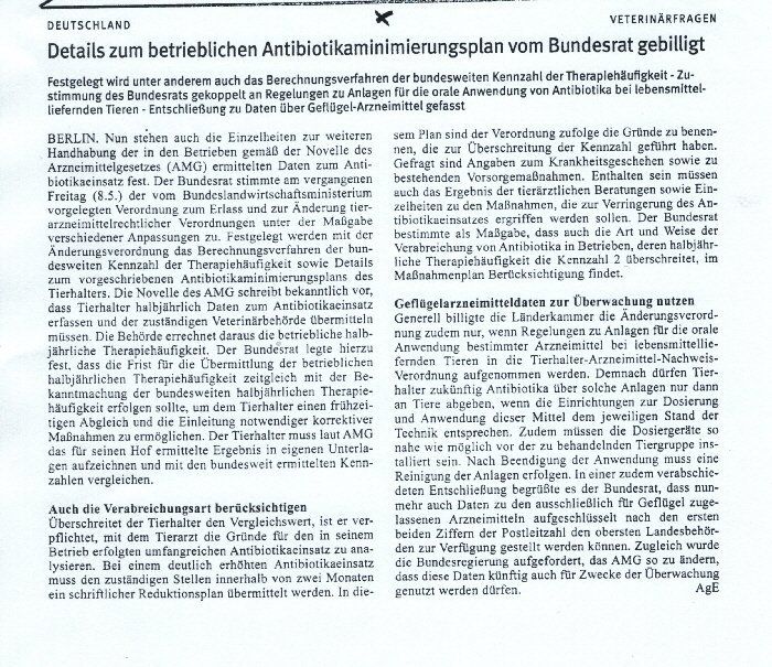 Details zum betrieblichen Antibiotikaminimierungsplan Details zum betrieblichen Antibiotikaminimierungsplan