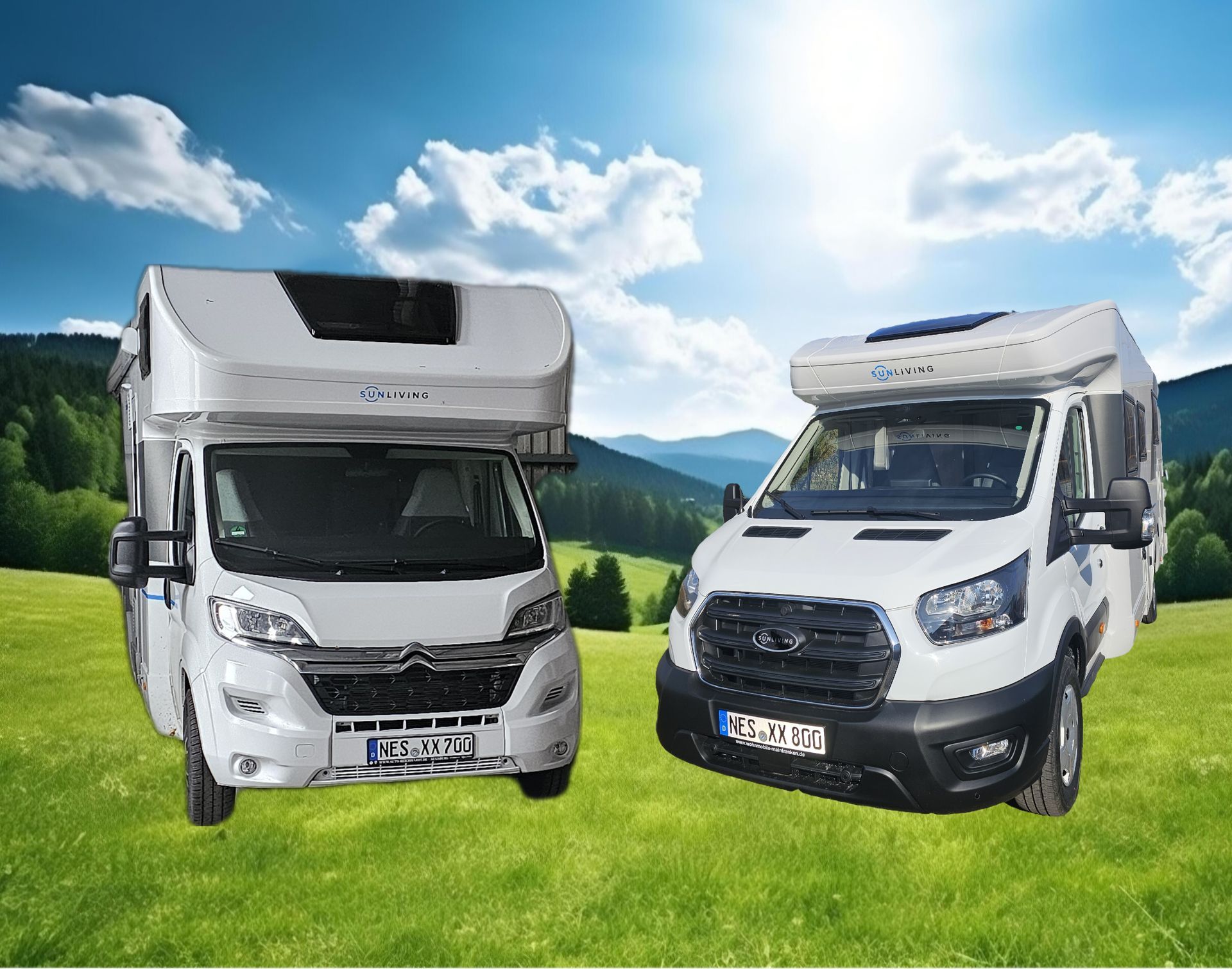 Wohnmobil-Vermietung. Notunterkunft