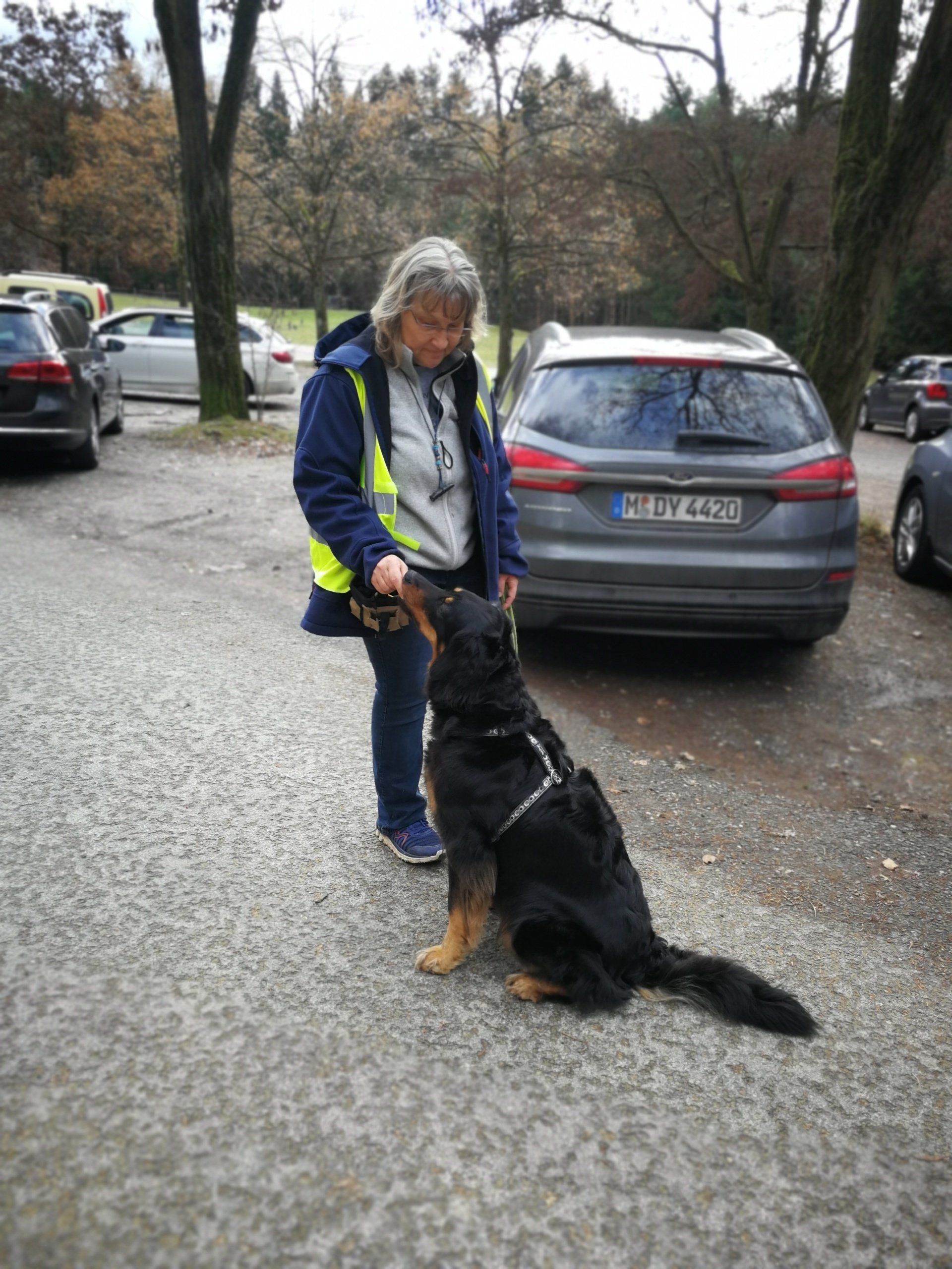 Ayla und Barbar kurz vor dem Trail am Rettershof