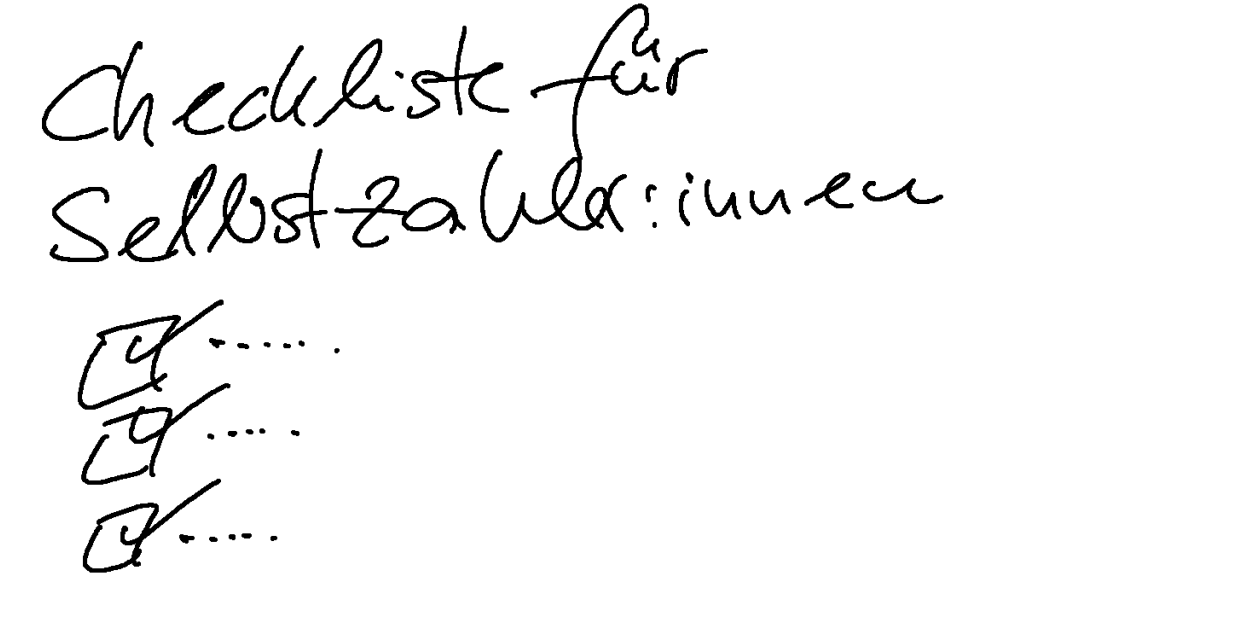 Mit Klick auf das Bild kannst du deine Checkliste aufrufen und runterladen