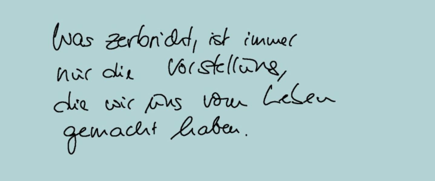 Ein Zitat von Anselm Grün: Was zerbricht, ist immer nur die Vorstellung, die wir uns vom Leben gemacht haben.