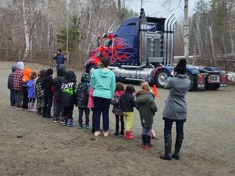 Joe Fiduccia and Optimus Prime