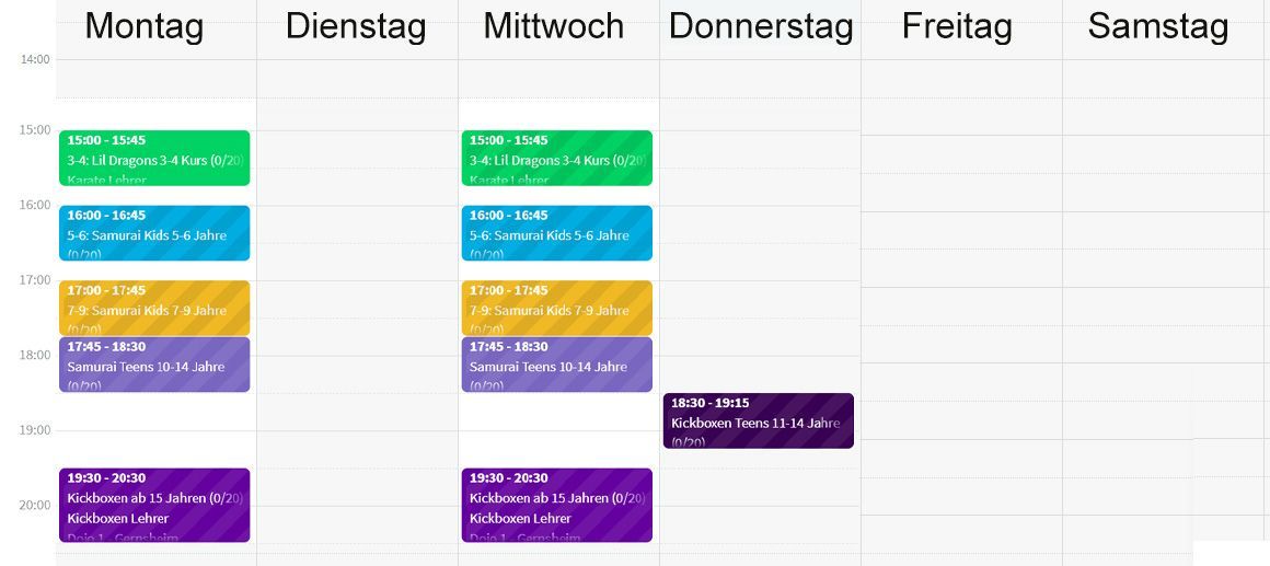 Kick-Point Gernsheim Unterrichtszeiten