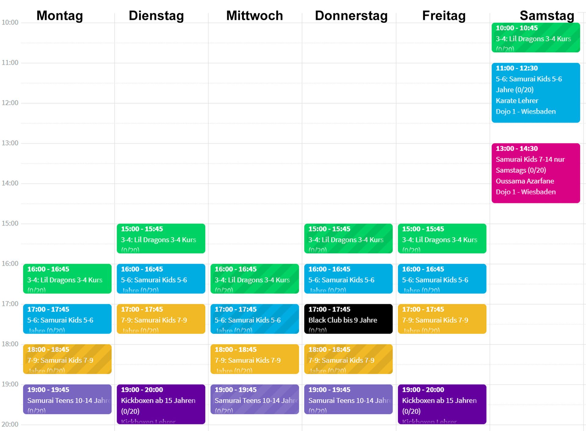 Unterrichtszeiten Wiesbaden