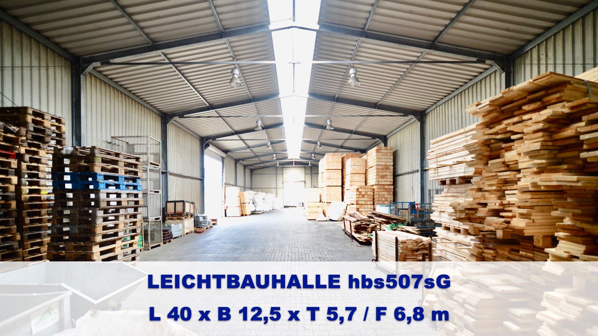 Fachgerecht demontierte Stahlbauhalle aus Abbruch