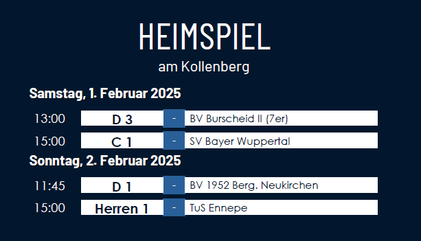 matchdays KW 05 - 2025