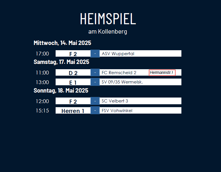 Spieltag SC 08 Radevormwald