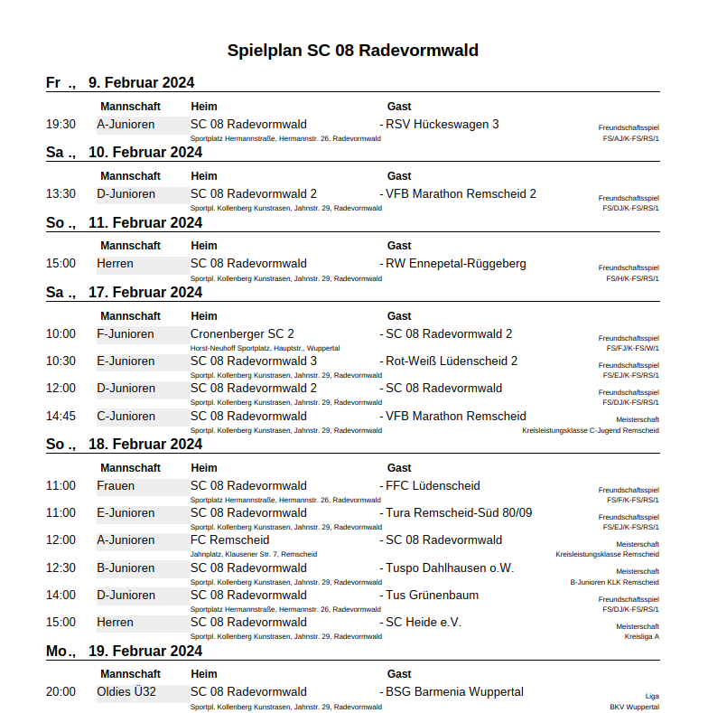SC 08 Radevormwald, Fussballverein, Senioren, Junioren, Sponsoren, Trikot, SC08, Rade, Kollenberg, Nachrichten, Sport, Verein, Veranstaltungen, News, Förderverein, Stickeralbum, Stadt auf der Höhe