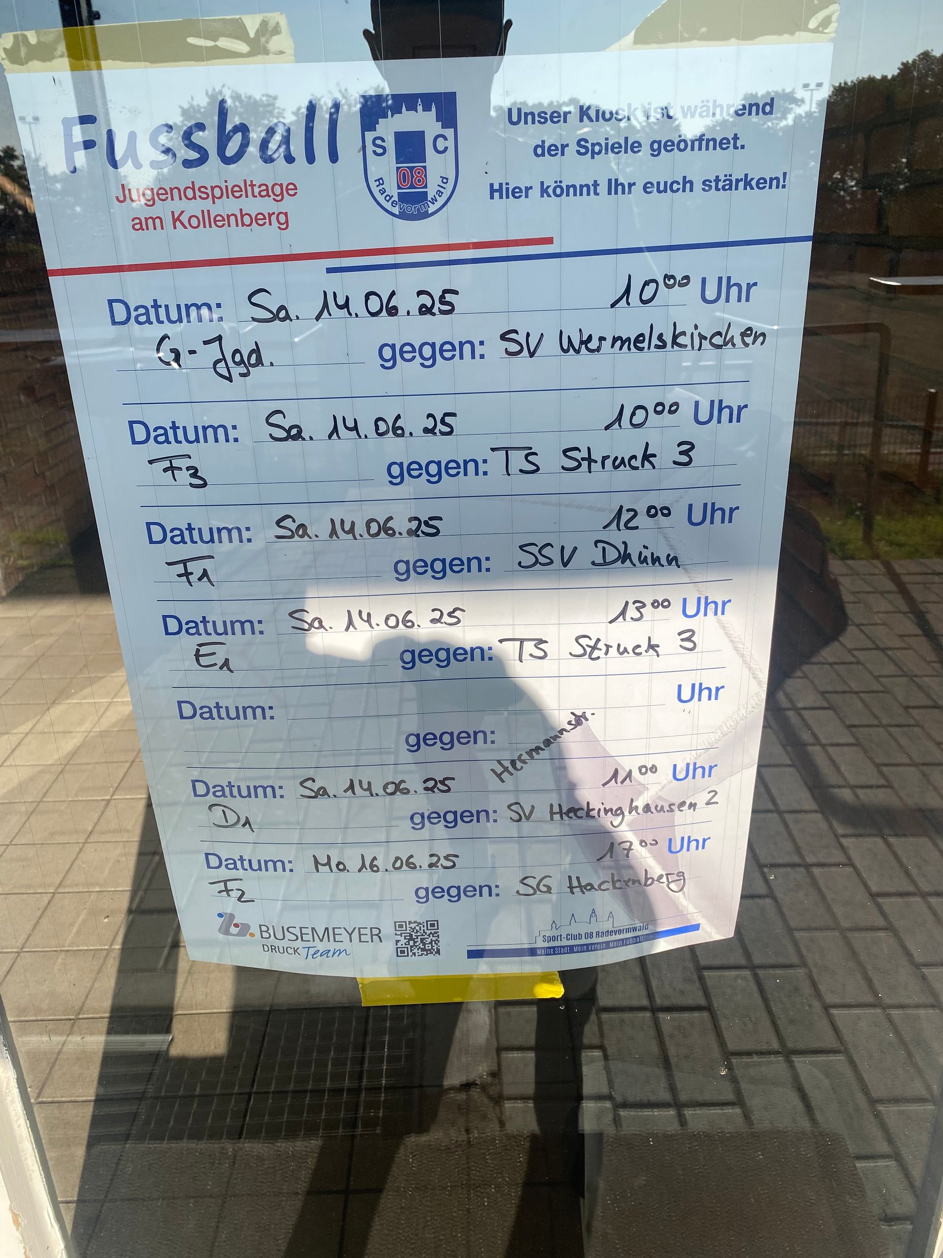 SC 08 Radevormwald Spieltag, News, Veranstaltungen