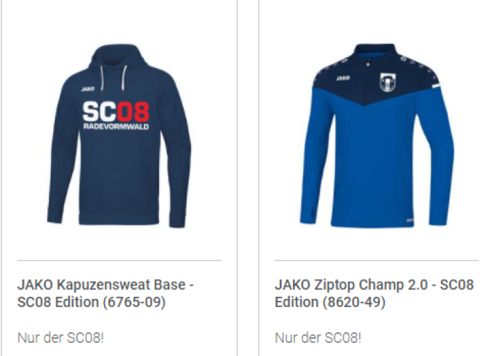 Vereinskollektion SC 08 Radevormwald Sportsbar Lutter JAKO