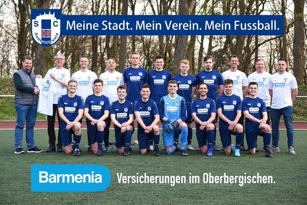 Barmenia, Versicherungen, Oberbergisch, Daniel Stadelbacher, SC 08 Radevormwald,
Fussballverein, Senioren, Junioren, Sponsoren, Trikot, SC08, Rade, Kollenberg, Nachrichten