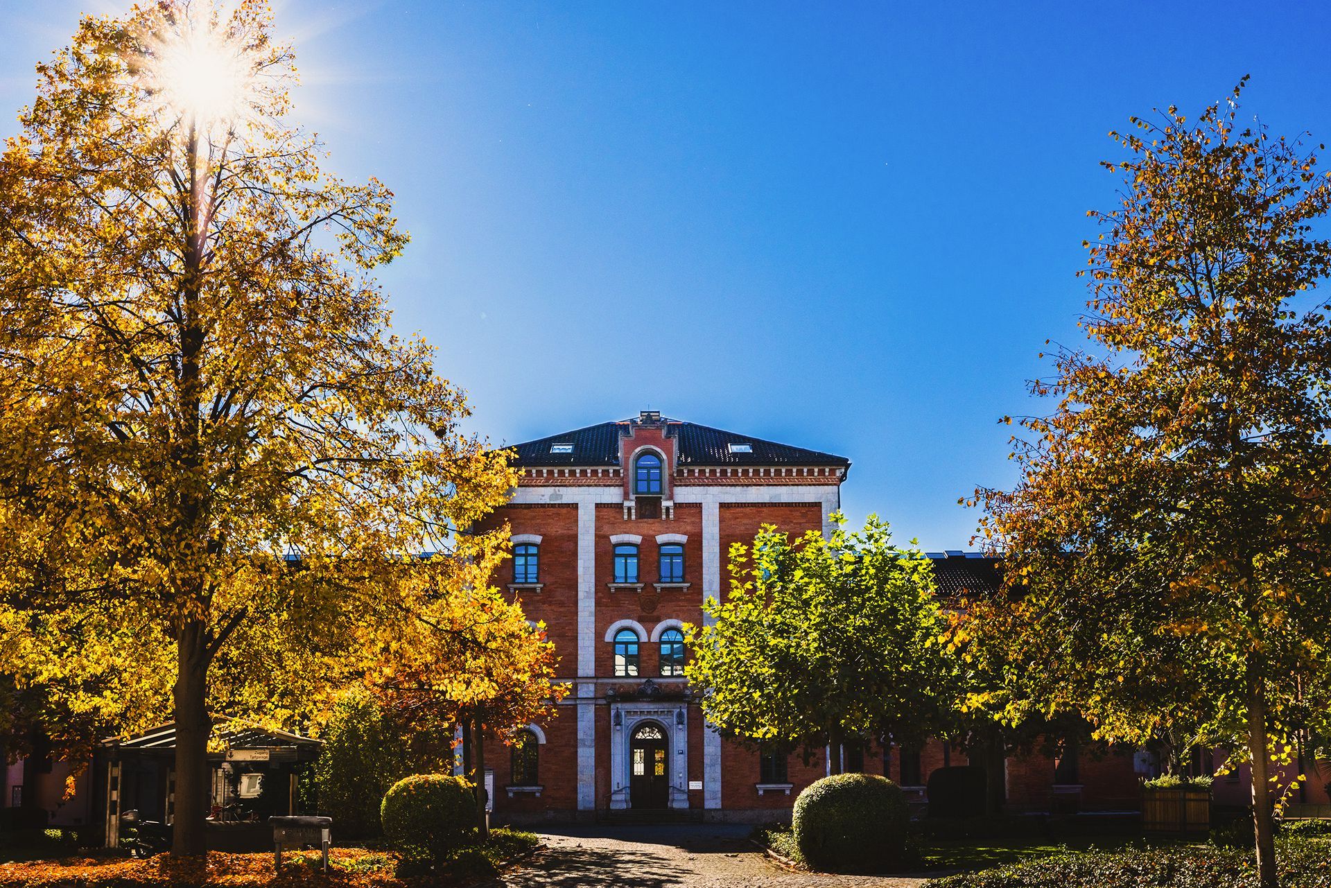 Rathaus Rosenheim in der Herbstsonne rathaus standesamt rosenheim