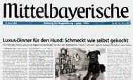 Das Bild zeigt einen Ausschnitt eines Presseartikels über Dionner for Dogs