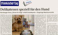 Das Bild zeigt einen Ausschnitt eines Presseartikels über Dionner for Dogs