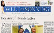 Das Bild zeigt einen Ausschnitt eines Presseartikels über Dionner for Dogs
