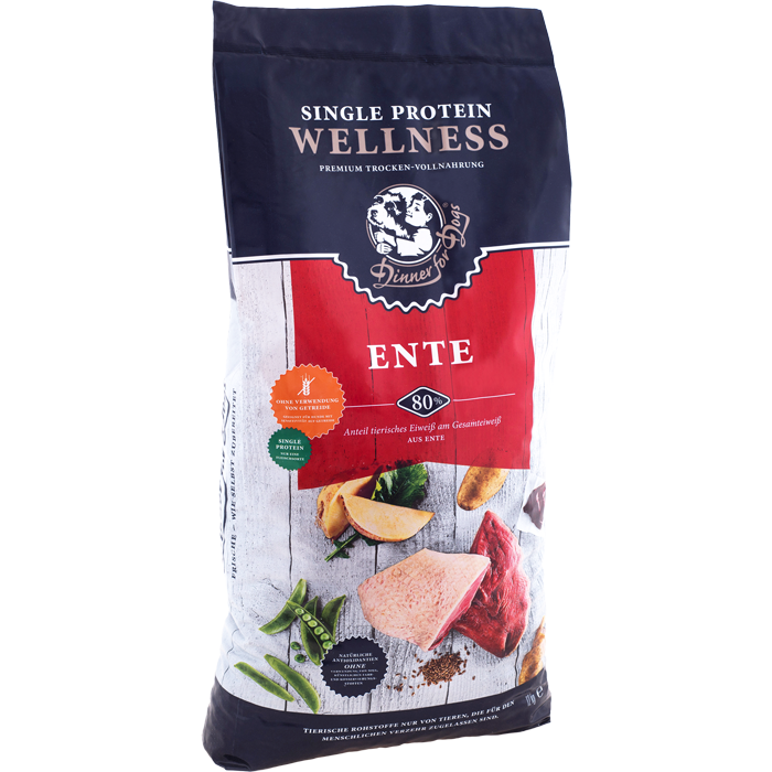 Das Bild zeigt die Gebindegröße der Trockennahrung