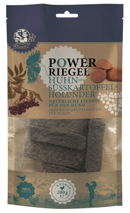 Das Bild zeigt verschiedene Leckerli aus dem Sortiment von Dinner for Dogs