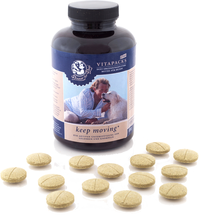 Das Bild zeigt eine Sorte der Dinner for Dogs-Nahrungsergänzung