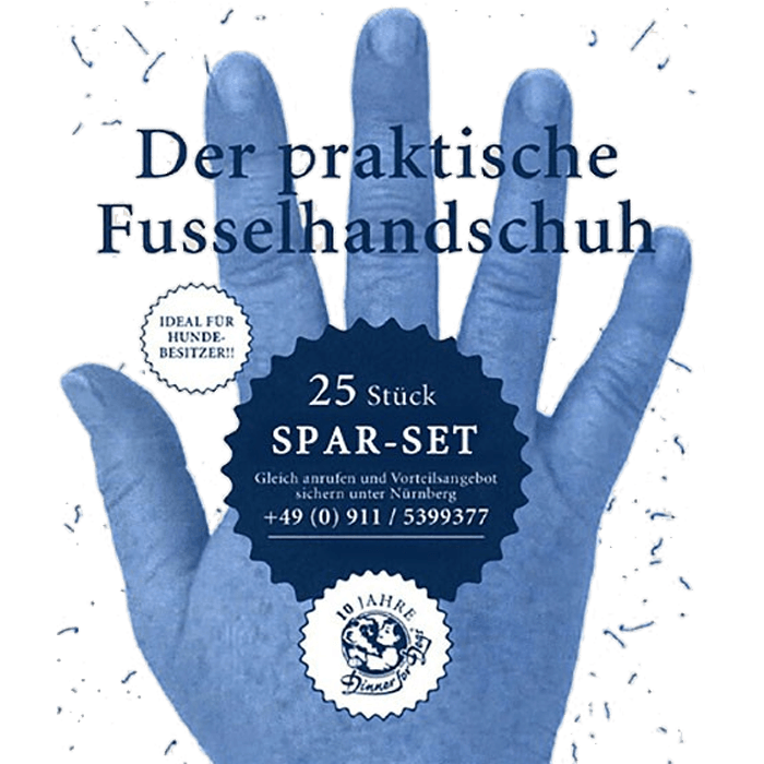 Das Bild zeigt die Fusselhandschuhe