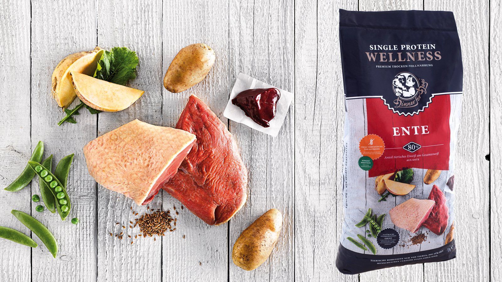 Das Bild zeigt die Gebindegröße der Trockennahrung