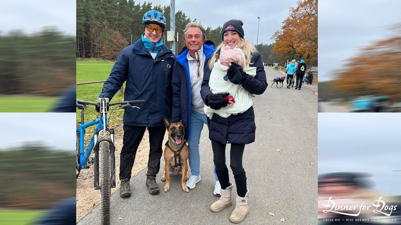 Das Bild zeigt die Dinner for Dogs-Markenbotschafterin Julia Perr auf einem Sportevent