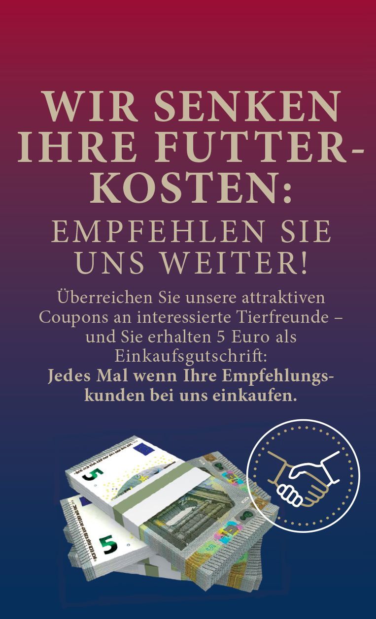 Informationen zum Kundenempfehlungssystem von Dinner for Dogs