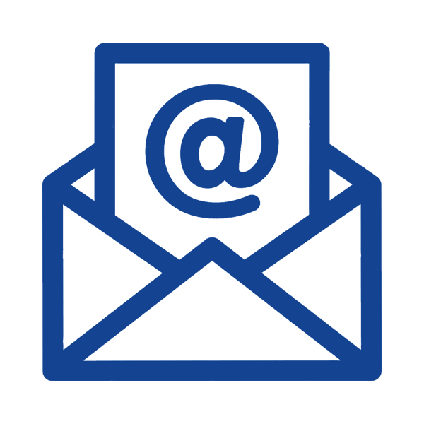 Das Bild zeigt ein Pictogramm mit einem E-Mail-Symbol