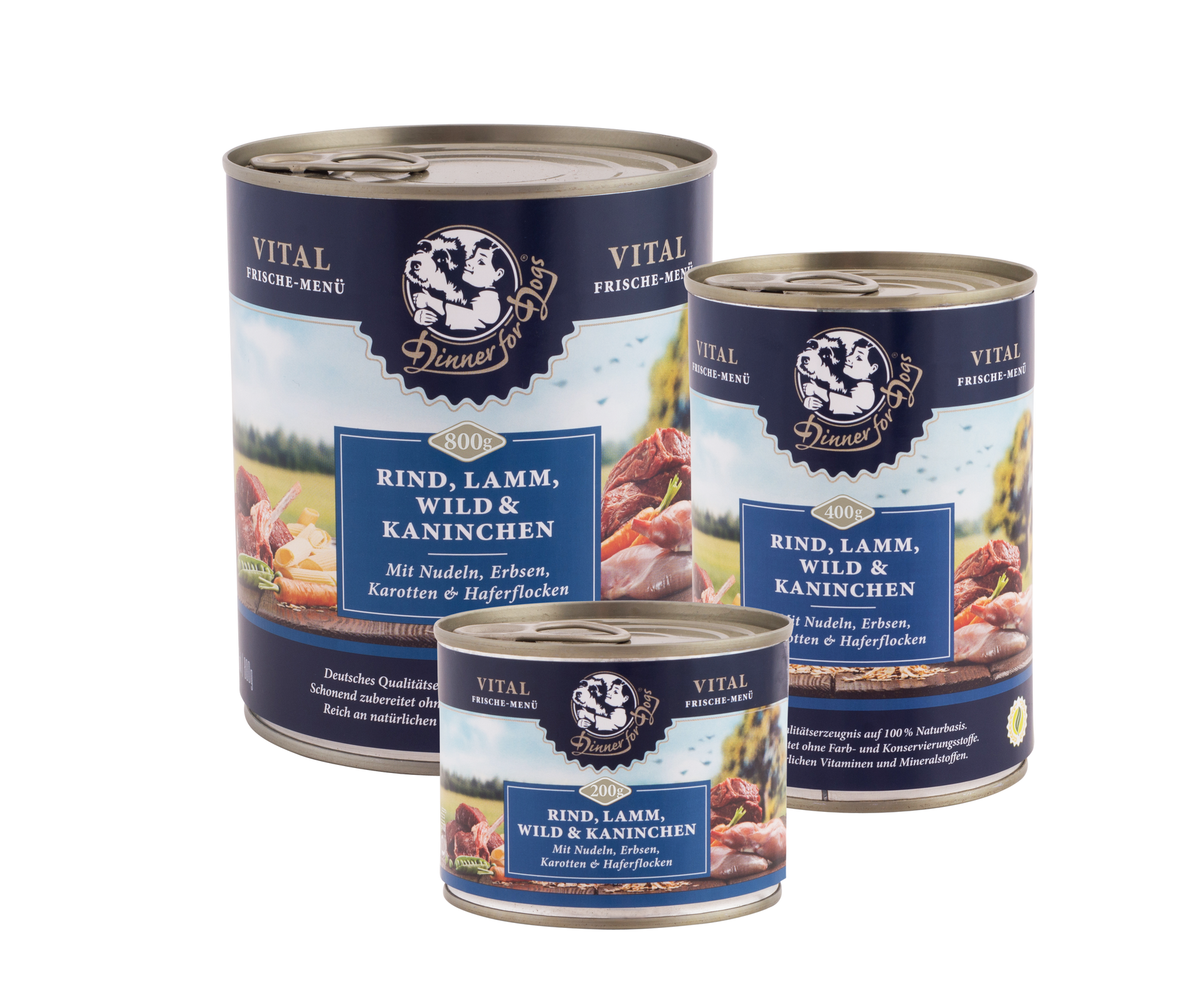 Das Bild zeigt die Dose unserer Frische-Menüs