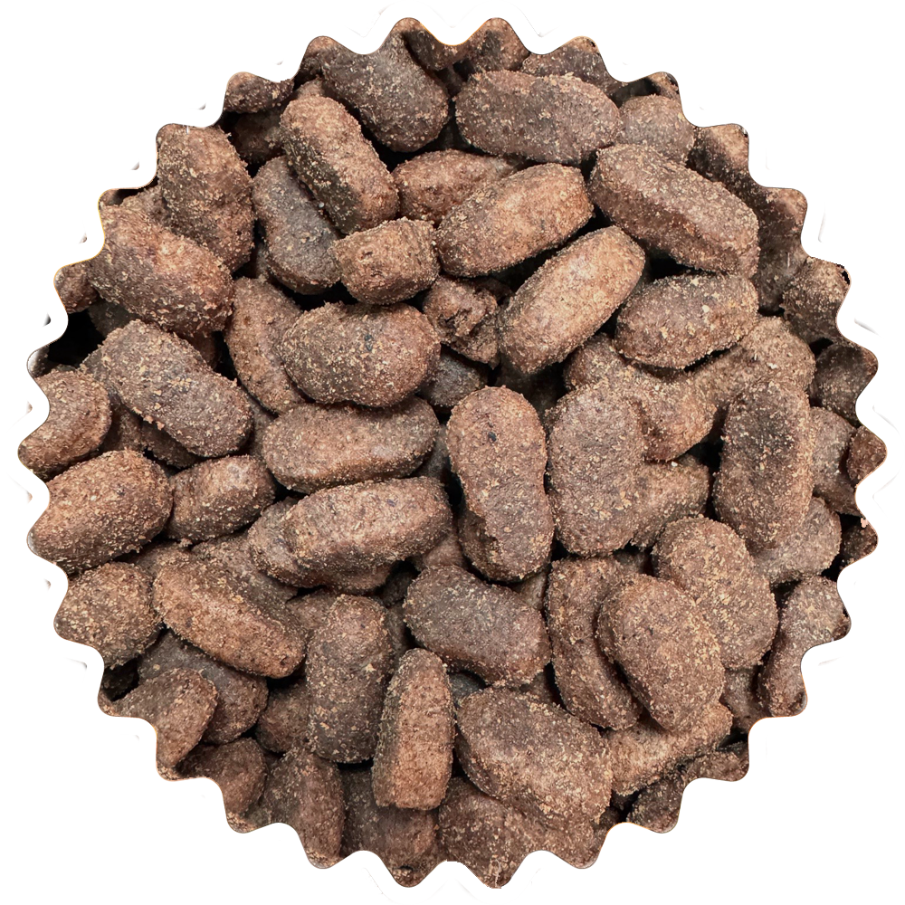 Das Bild zeigt die Kroketten der Dinner for Dogs-Trockennahrung