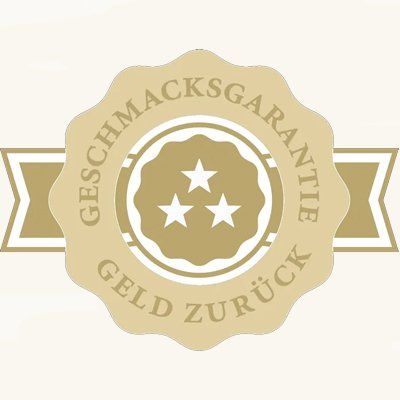 Das Bild zeigt das Logo der Dinner for Dogs-Geschmacksgarantie