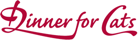 Das Bild beinhaltet das Dinner for Cats-Logo