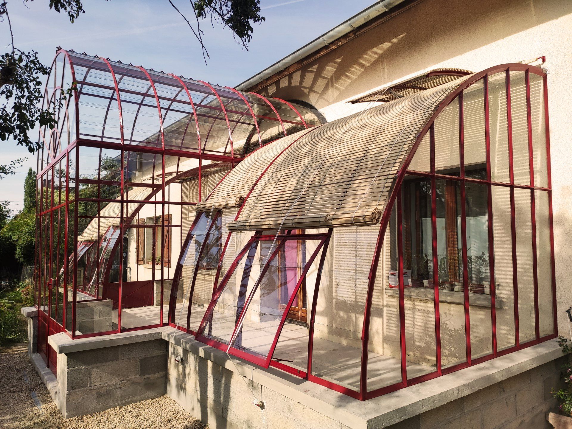 Jardin d'hiver claies d'ombrages Côte d'Or Jardin hiver de type XIX ème siècle Côte d'Or