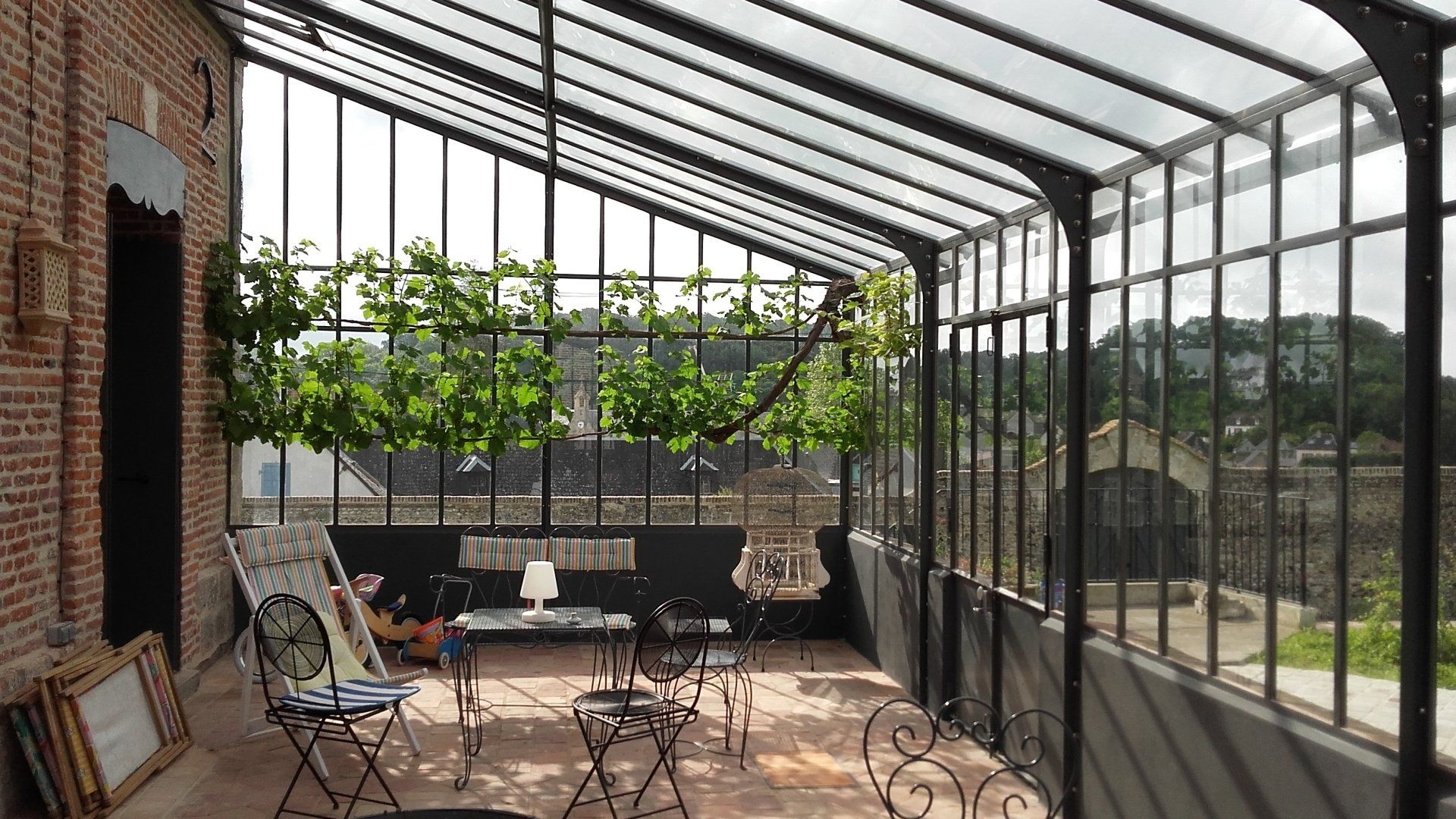 serre ancienne - création d'une jardin d'hiver dans la baie de Somme
