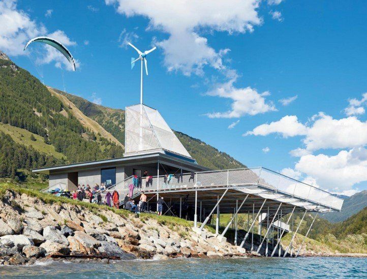 Kite Bar Reschensee Mountanbike Touren Pause Einkehr