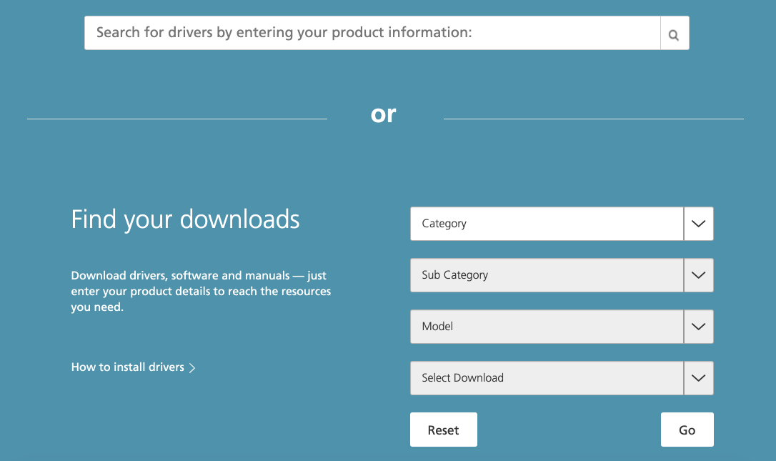 Original support and downloads feature Original support and downloads feature