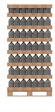Paletizado en bandeja de cartón BOTTLE STORAGE SYSTEM IN TRAYS-OBTINDU