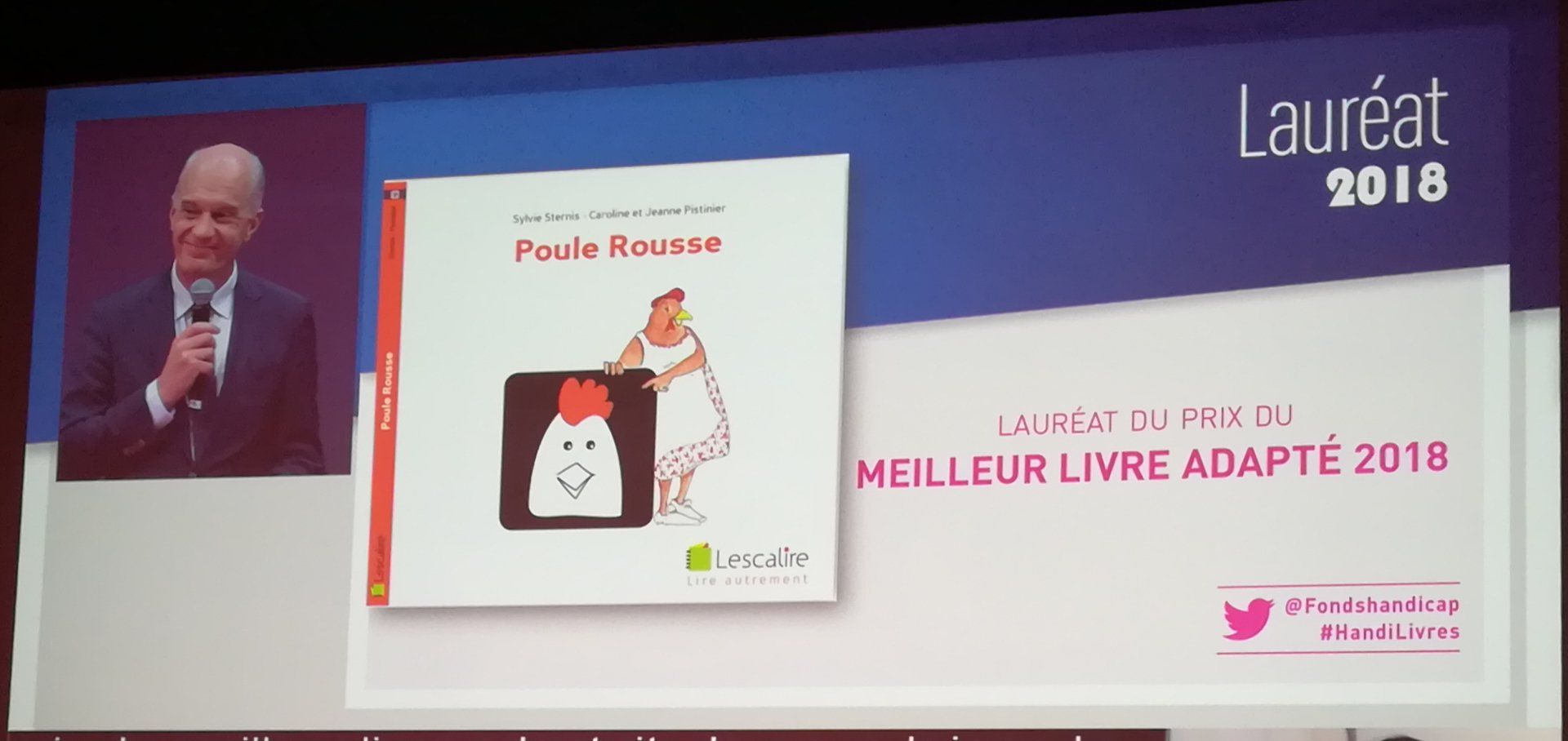 Prix Handi-Livres, fonds handicap et société, en présence de Axel Kahn et Franck Riester