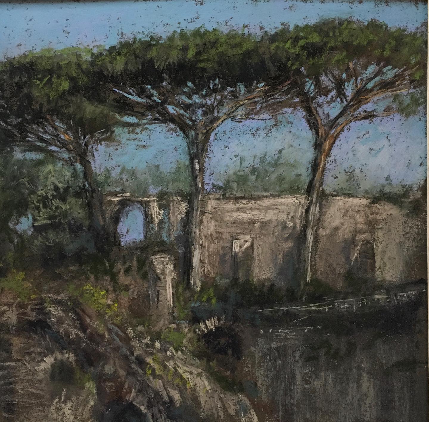 Pinien - Pastell, 25x25cm (2022) Pinien - Pastell, 25x25cm (2022)