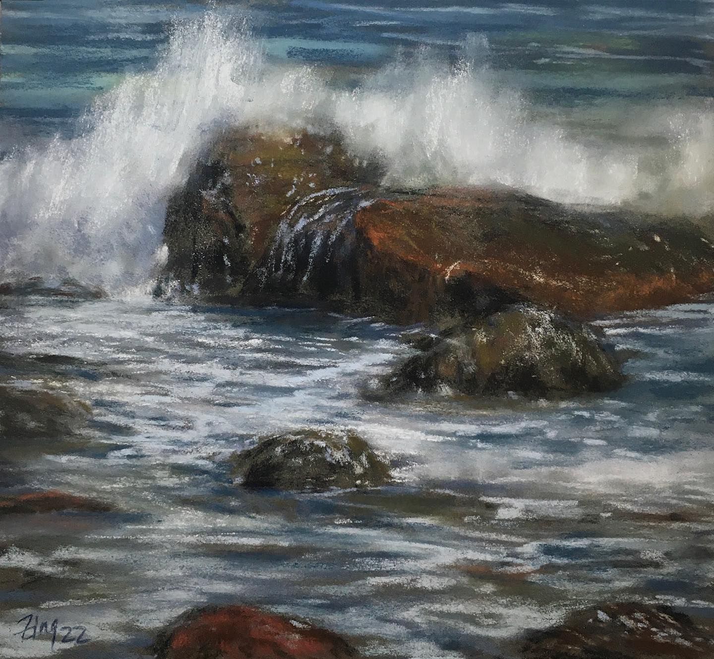 Ostseesteine - Pastell, 25x25cm (2022) Ostseesteine - Pastell, 25x25cm (2022)