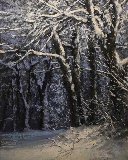 Winterbäume II - Pastell, 40x30cm (2022) Winterbäume II - Pastell, 40x30cm (2022)