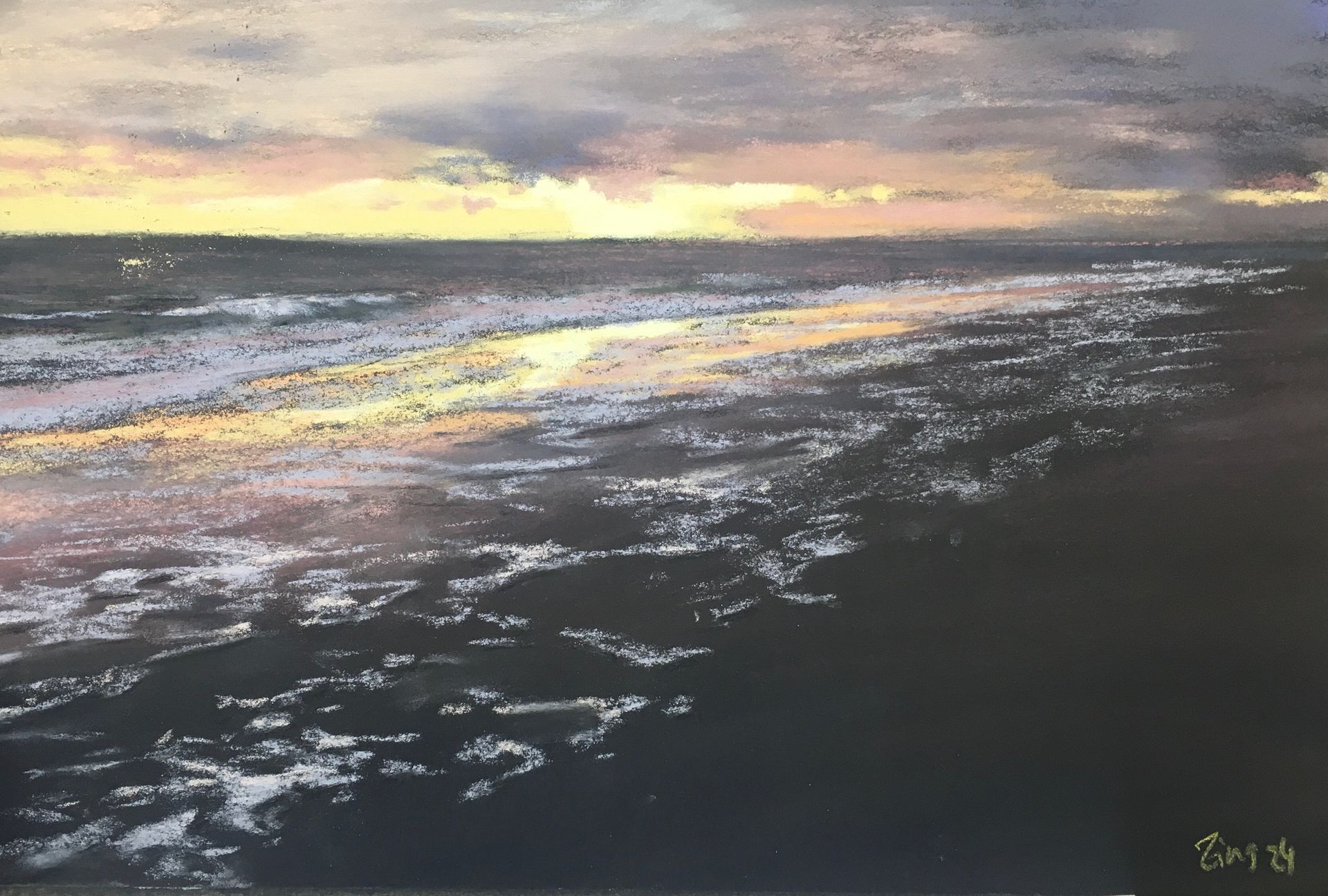 Abend auf Borkum - Pastell, 20x30cm (2024) Abend auf Borkum - Pastell, 20x30cm (2024)