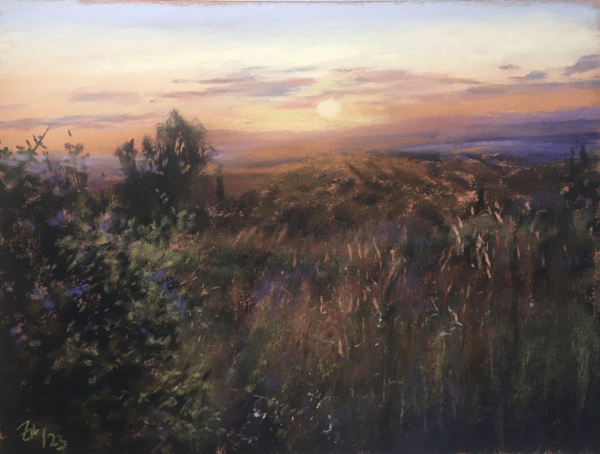 Abendstimmung - Pastell, 25x32cm (2023) Abendstimmung - Pastell, 25x32cm (2023)