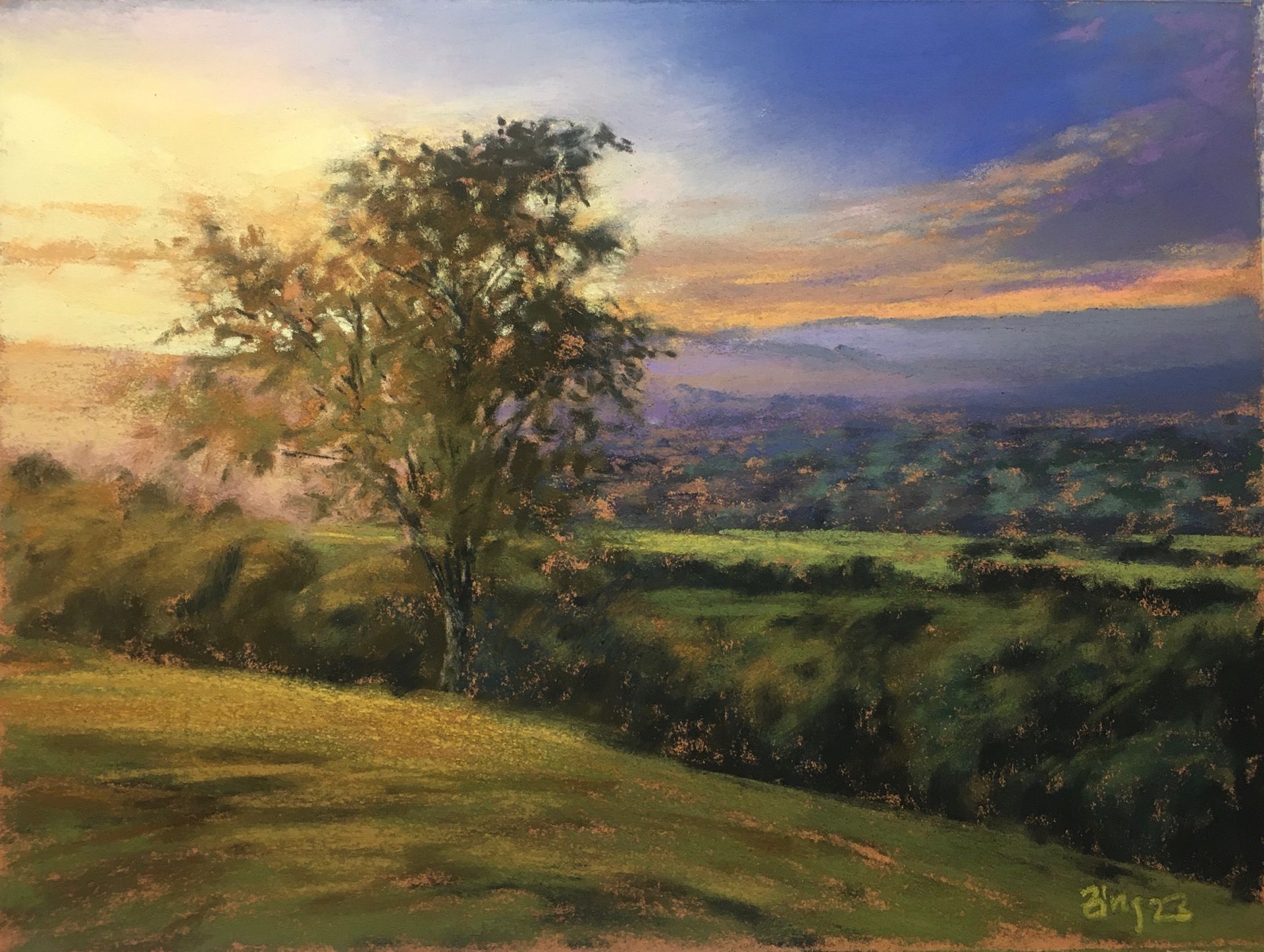 Der Abend bricht an - Pastell, 25x32cm (2023) Der Abend bricht an - Pastell, 25x32cm (2023)