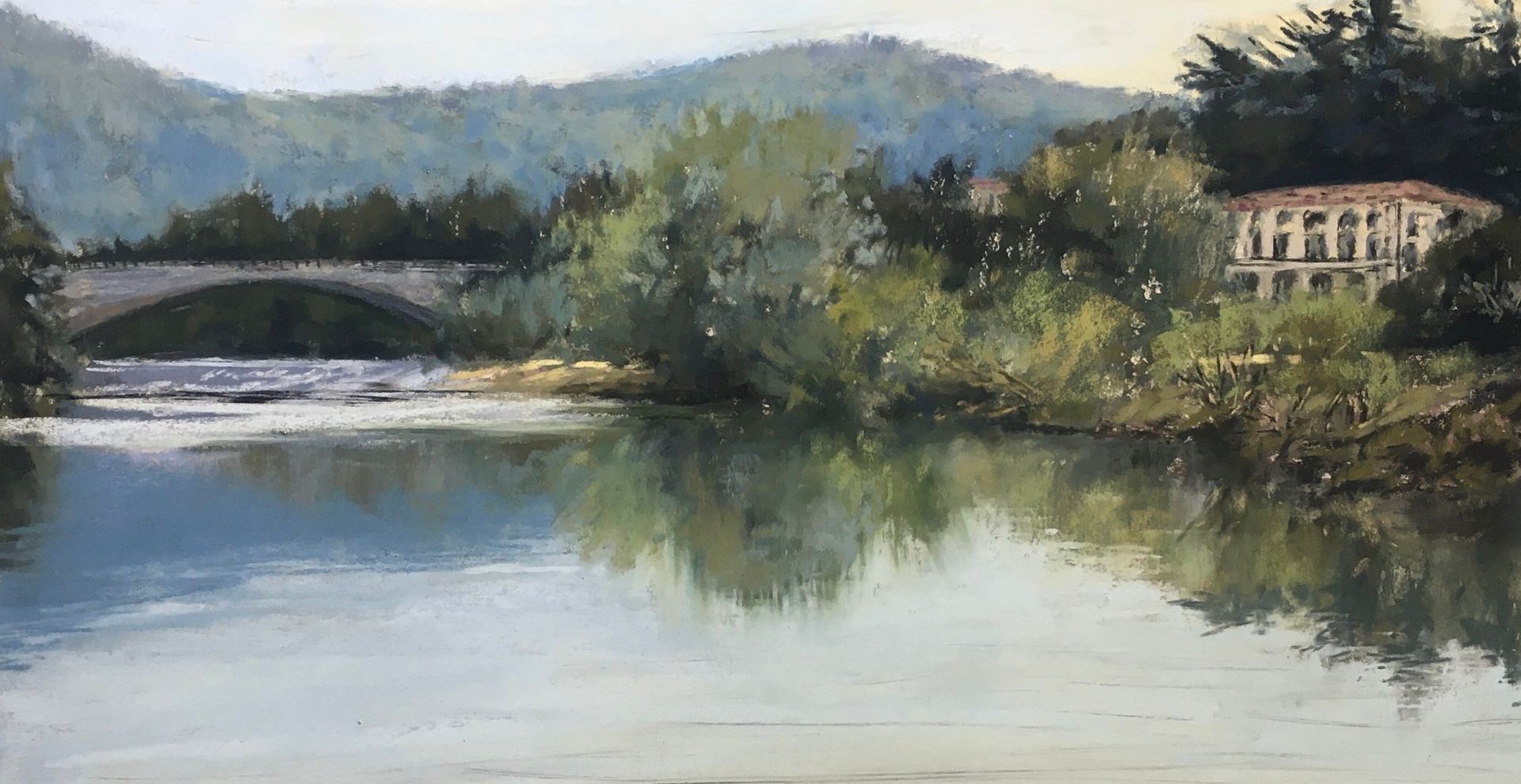 Am Arno - Pastell, 45x25cm (2023) Am Arno - Pastell, 45x25cm (2023)