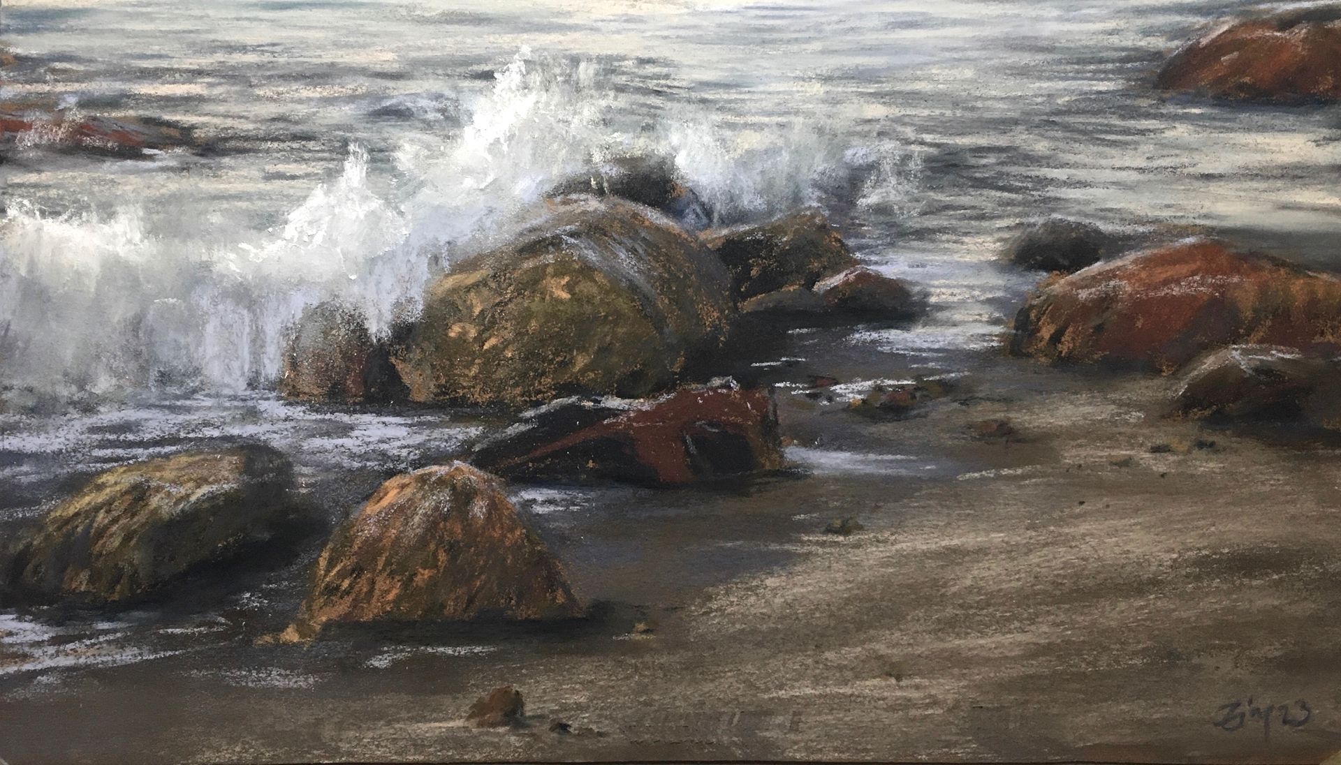 Am Meeressaum - Pastell, 23x40cm (2023) Am Meeressaum - Pastell, 23x40cm (2023)