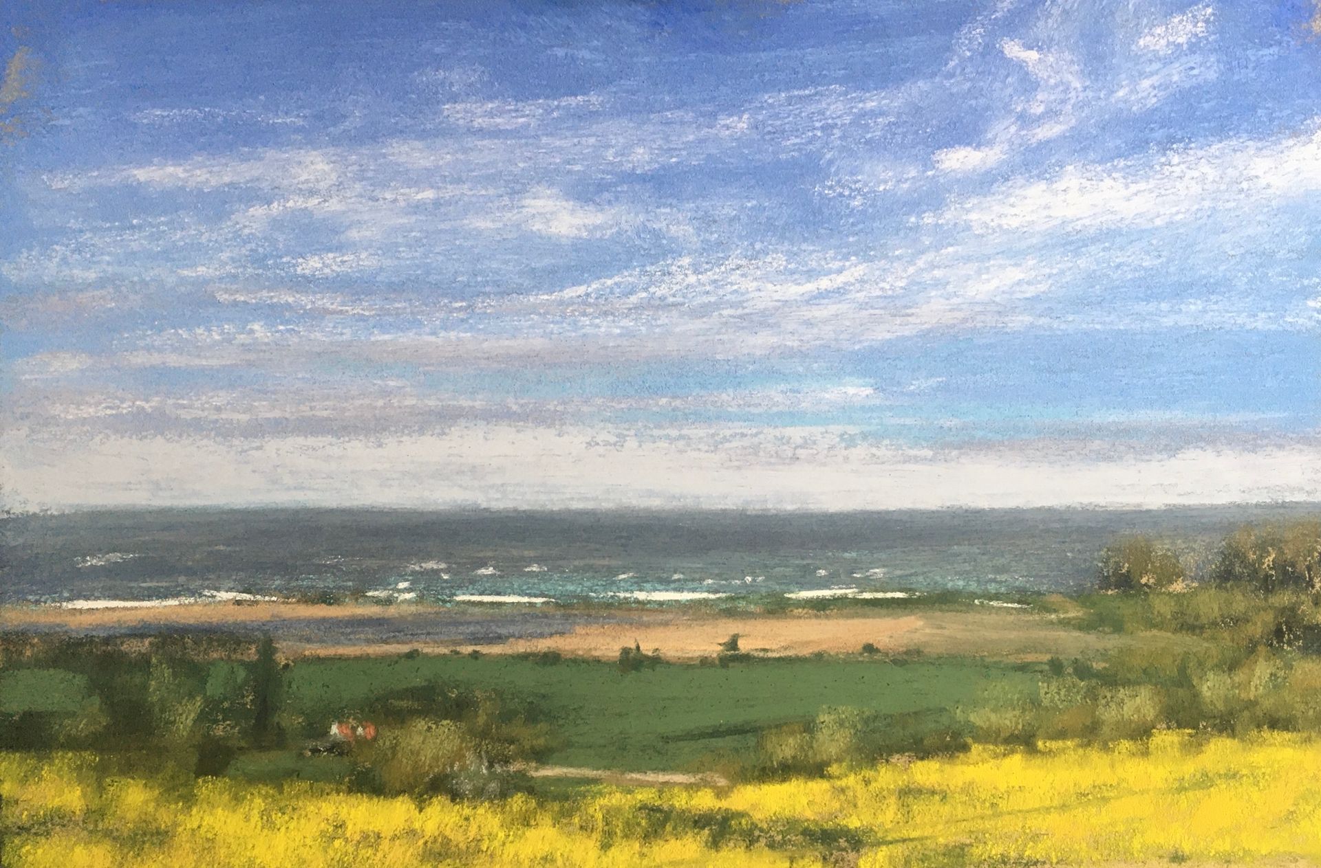 Blick zur Ostsee - Pastell Pleinair Skizze, 20x30cm (2024) Blick zur Ostsee - Pastell Pleinair Skizze, 20x30cm (2024)