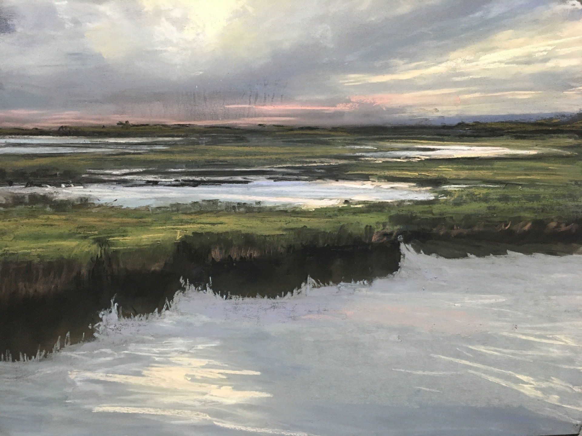 Abend über dem Bodden - Pastell, 24x30cm (2020) Abend über dem Bodden - Pastell, 24x30cm (2020)