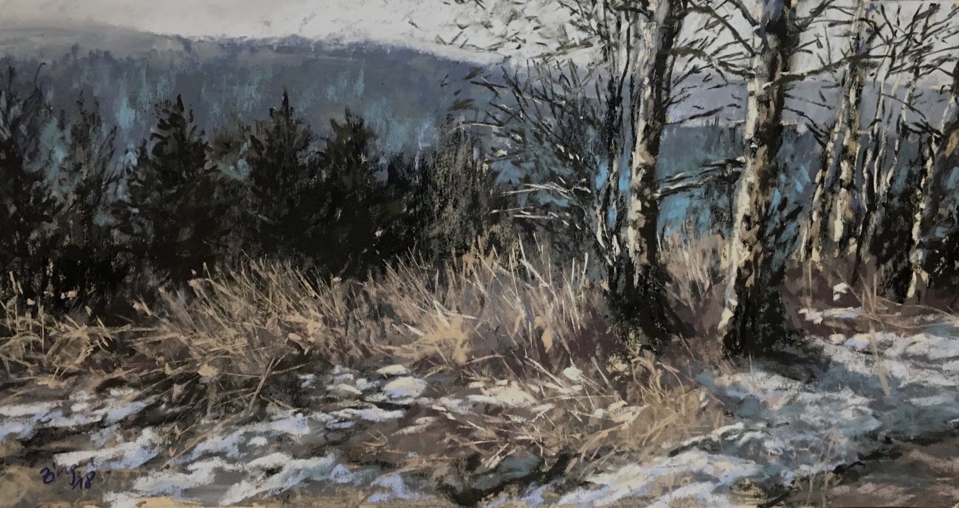 Breathe - Pastell, 45x25cm (2019) Breathe - Pastell, 45x25cm (2019)