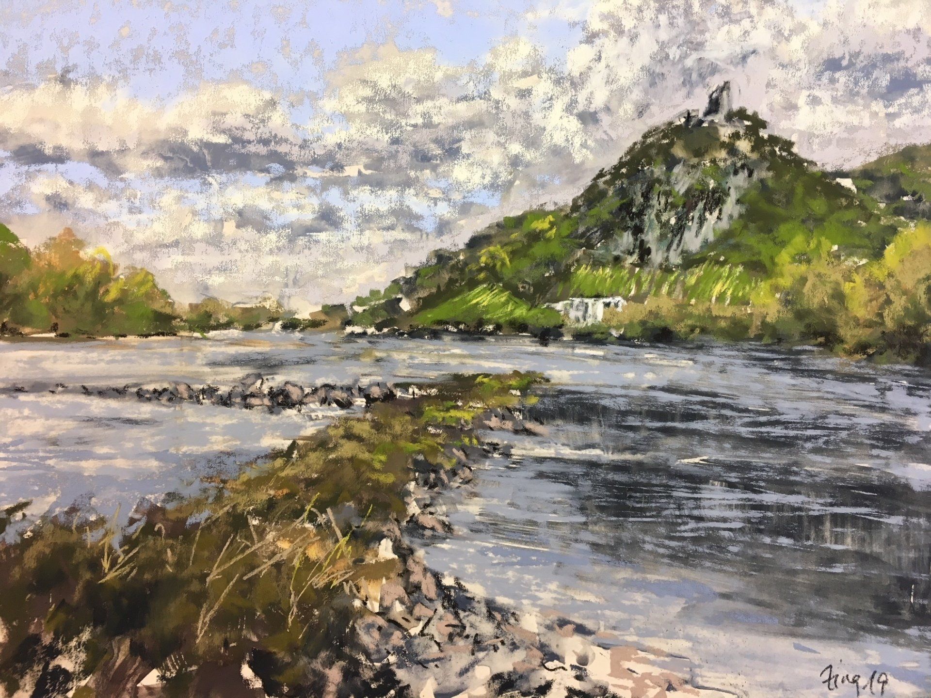 Drachenfelsen - Pastell/Plein Air, 30x40cm (2019) Drachenfelsen - Pastell/Plein Air, 30x40cm (2019)